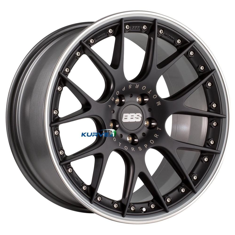 BBS CH RII SATIN BLACK TITANIUM 5X112 ET22 HB66.5 9.5x22