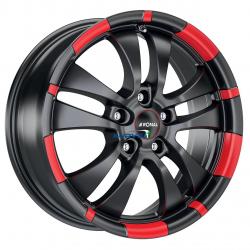 RONAL R59 JET BLA MATT RED RIM 5X120 ET35 HB72.5 7.5x18